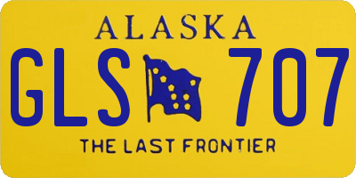 AK license plate GLS707