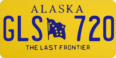 AK license plate GLS720