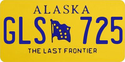 AK license plate GLS725