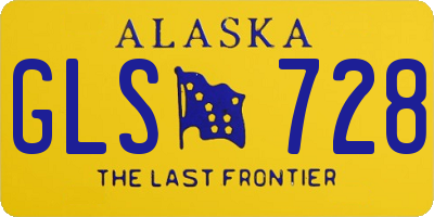 AK license plate GLS728