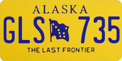 AK license plate GLS735