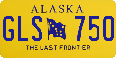 AK license plate GLS750