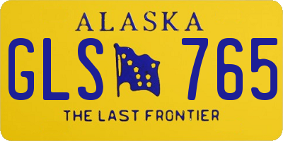 AK license plate GLS765