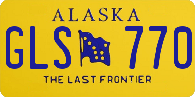 AK license plate GLS770