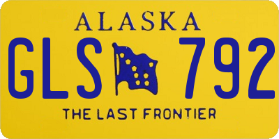 AK license plate GLS792