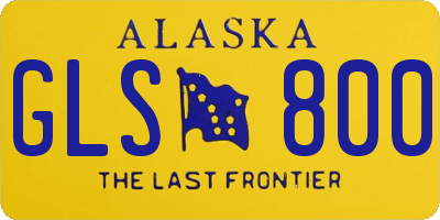 AK license plate GLS800