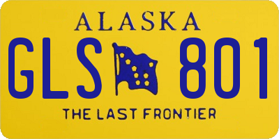 AK license plate GLS801