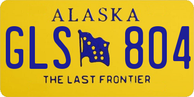 AK license plate GLS804