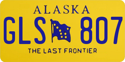 AK license plate GLS807