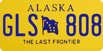 AK license plate GLS808