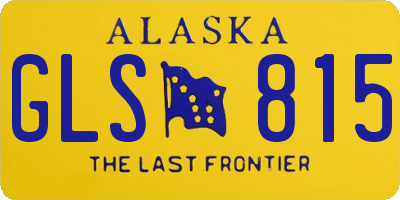 AK license plate GLS815