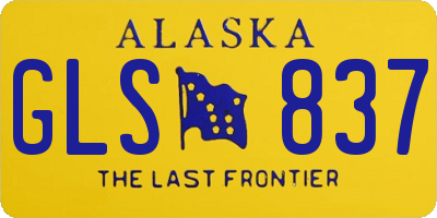 AK license plate GLS837