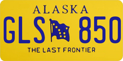 AK license plate GLS850