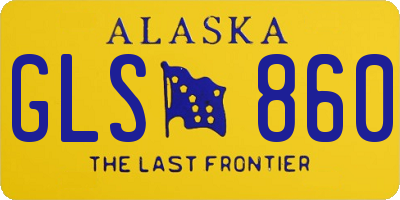 AK license plate GLS860