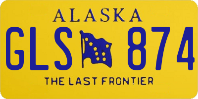 AK license plate GLS874