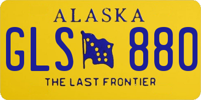 AK license plate GLS880