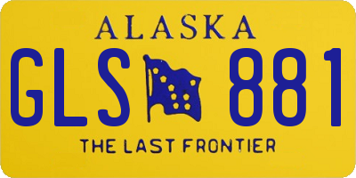 AK license plate GLS881