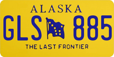 AK license plate GLS885