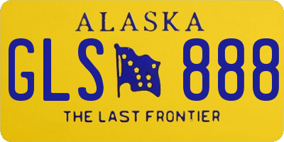 AK license plate GLS888