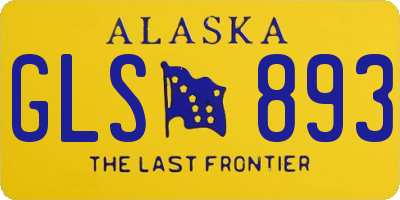 AK license plate GLS893