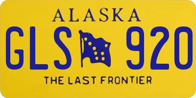 AK license plate GLS920