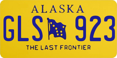 AK license plate GLS923