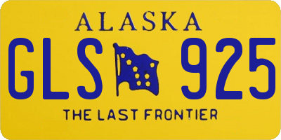 AK license plate GLS925