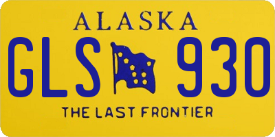 AK license plate GLS930