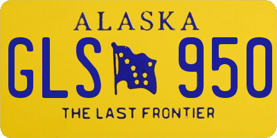AK license plate GLS950