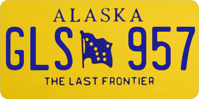 AK license plate GLS957