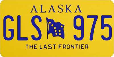 AK license plate GLS975