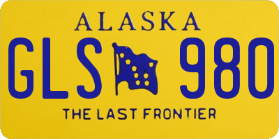 AK license plate GLS980