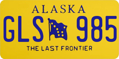 AK license plate GLS985