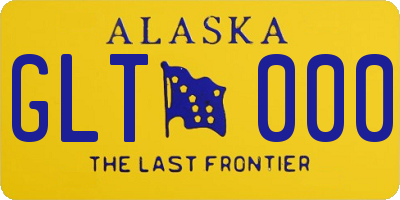 AK license plate GLT000