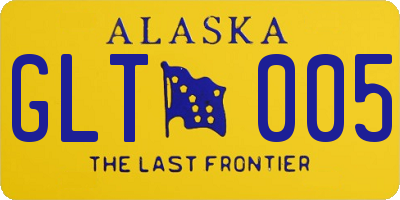 AK license plate GLT005