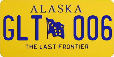 AK license plate GLT006