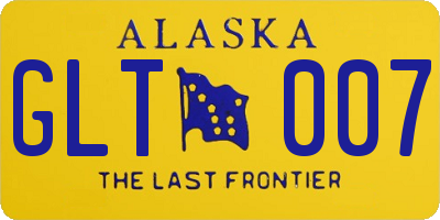 AK license plate GLT007