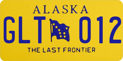 AK license plate GLT012
