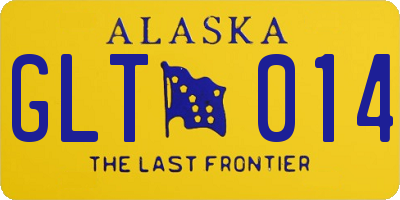 AK license plate GLT014