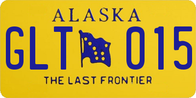 AK license plate GLT015