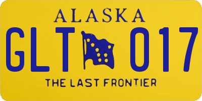 AK license plate GLT017