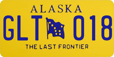 AK license plate GLT018