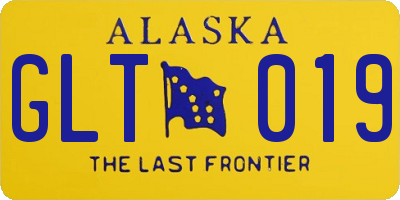 AK license plate GLT019