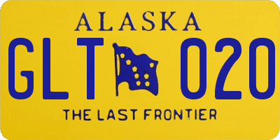 AK license plate GLT020