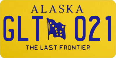 AK license plate GLT021