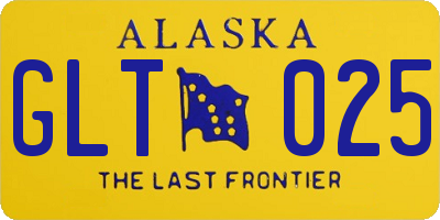AK license plate GLT025