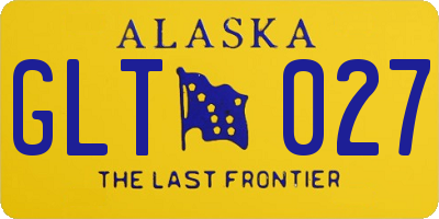 AK license plate GLT027