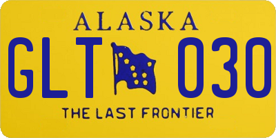 AK license plate GLT030