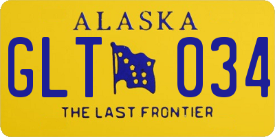 AK license plate GLT034