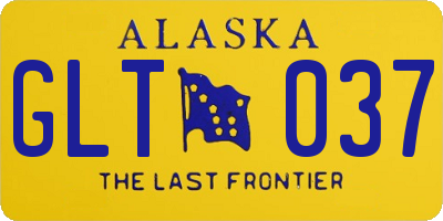 AK license plate GLT037